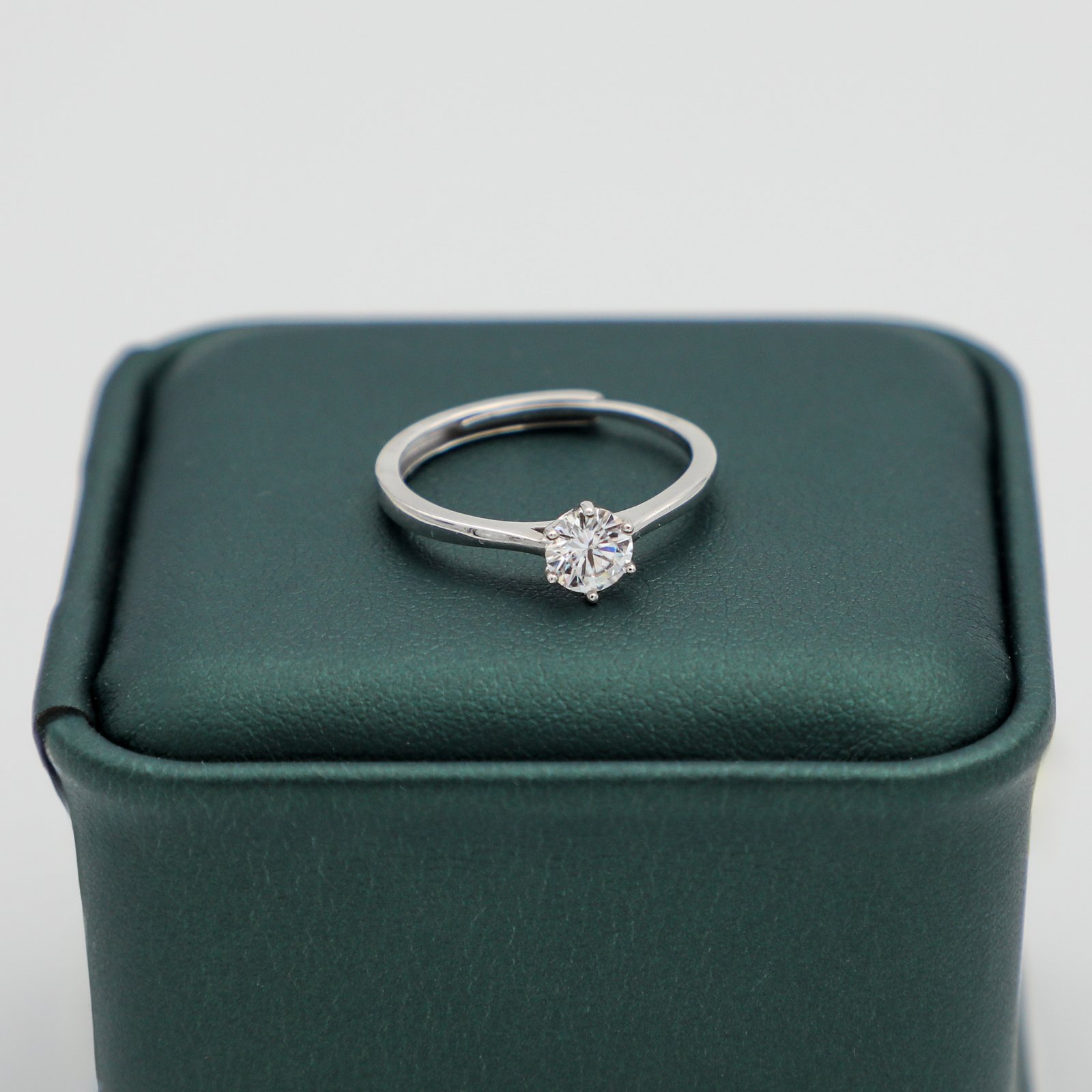 A lab-grown diamond ring