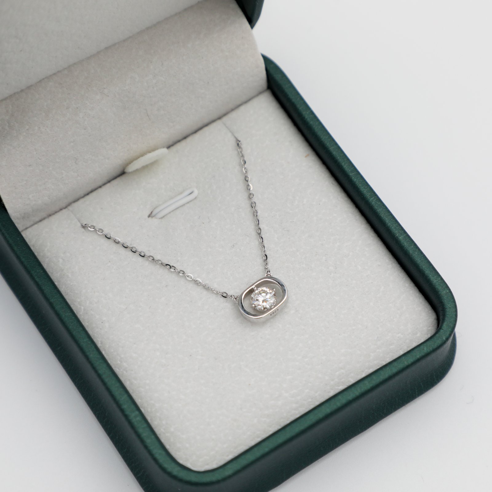 A lab-grown diamond necklace